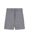 Low Classic Straight Shorts With Back Pocket And Belt Loops In Gray