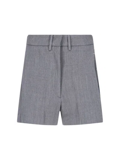 Low Classic Tailored Grey Wool-blend Shorts