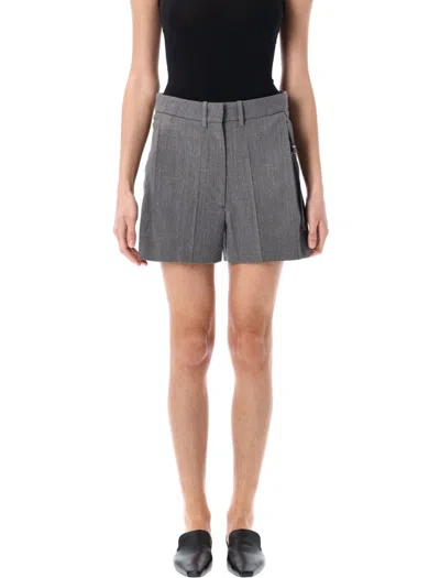 Low Classic Wool Blend Shorts In Grey