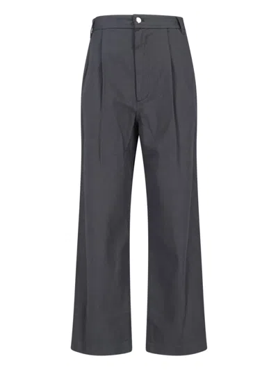 Low Classic Tailored Trousers Pleated Front Belt Loops In Blue