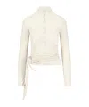 Low Classic Long Sleeve Slim Fit Wrap Top In White