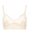 Low Classic Thin Shoulder Strap Bra In White
