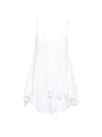 Low Classic Tie Detail Blouse In White