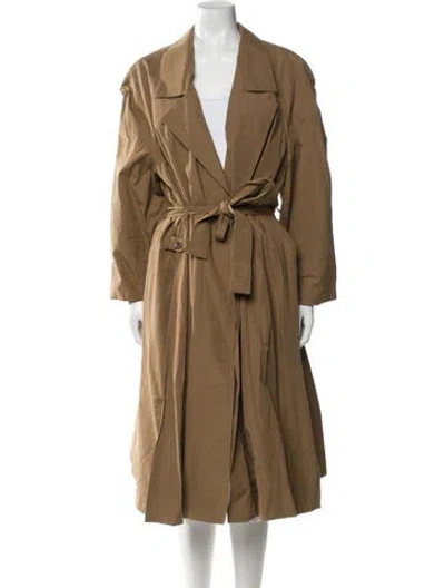 Pre-owned Low Classic Trench Coat In Brown