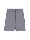 Low Classic Straight Shorts With Back Pocket And Belt Loops In Gray