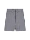 Low Classic Straight Shorts With Back Pocket And Belt Loops In Grey