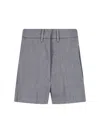 Low Classic Straight Shorts With Back Pocket And Belt Loops In Grey