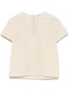 Low Classic U-neck Blouse In Neutrals