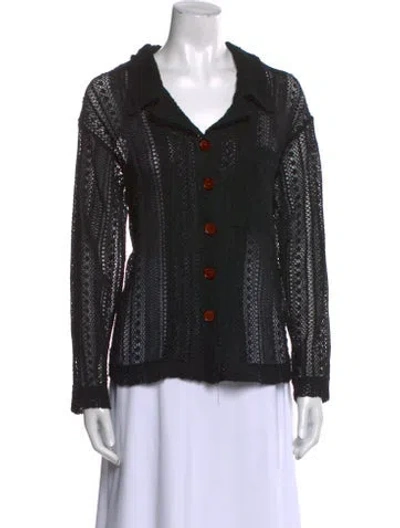 Pre-owned Low Classic V-neck Sweater In Black