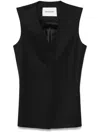 Low Classic Waist Point Waistcoat In Black