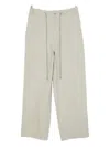Low Classic Washed Cotton Pants In Gray