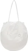 Low Classic White Gathered Messenger Bag In White