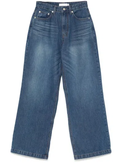 Low Classic Wide-leg Jeans In Blue