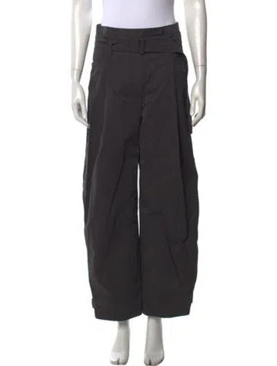 Pre-owned Low Classic Wide Leg Pants In Black
