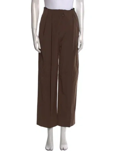 Pre-owned Low Classic Wide Leg Pants In Brown