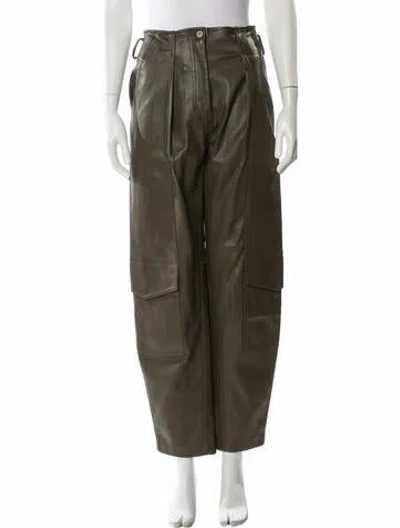 Pre-owned Low Classic Wide Leg Pants In Green