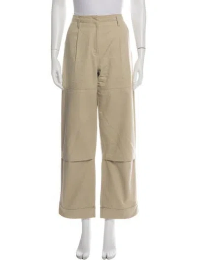 Pre-owned Low Classic Wide Leg Pants In Green