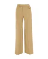 Low Classic Camel Polyester Wide-leg Pant