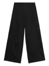 Low Classic Wide-leg Trousers In Brown