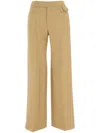 Low Classic Camel Polyester Wide-leg Pant In Neutrals