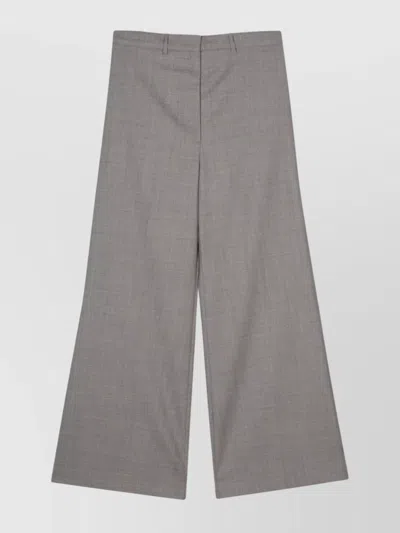 LOW CLASSIC WIDE LEG WOOL TROUSER WITH BELT LOOPS