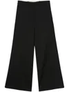 Low Classic Wide Wool Trouser Featuring Back Pockets