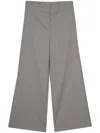 Low Classic Wide Wool Trouser In Grey