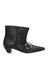 Low Classic Woman Ankle Boots Black Size 7 Cow Leather In Black