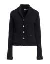 Low Classic Black Soft Collar Cardigan In Black