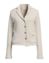 Low Classic Off-white Soft Collar Cardigan In White