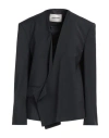 Low Classic Woman Blazer Navy Size L Wool, Polyester, Polyurethane In Navy