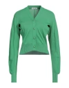 Low Classic Woman Cardigan Green Size M Rayon, Nylon In Green