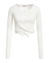 Low Classic Woman Cardigan Ivory Size M Cotton, Polyester