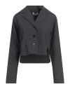 Low Classic Woman Shirt Charcoal Size M Cotton In Grey