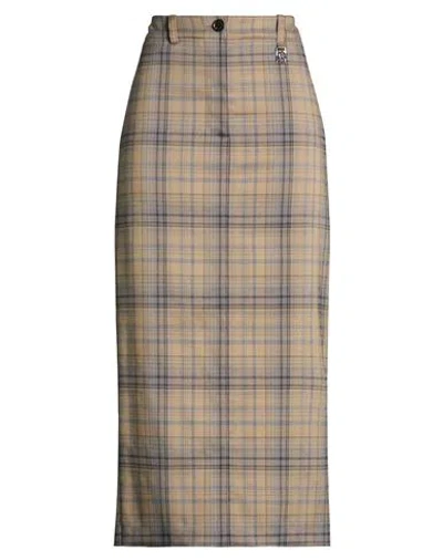Low Classic Woman Midi Skirt Beige Size M Polyester, Polyurethane In Multi