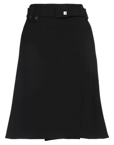 Low Classic Woman Midi Skirt Black Size S Wool, Polyurethane, Polyamide