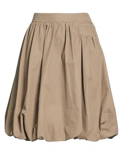 Low Classic Woman Midi Skirt Khaki Size S Cotton, Polyester, Nylon In Beige