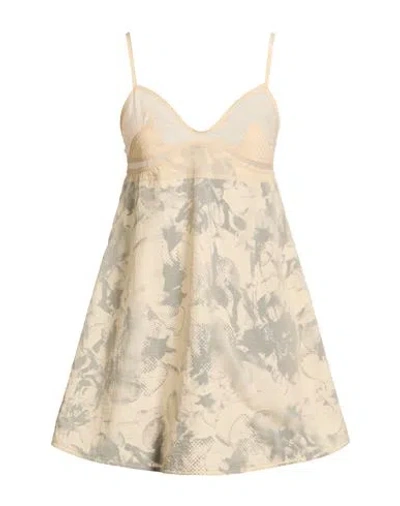 LOW CLASSIC LOW CLASSIC WOMAN MINI DRESS BEIGE SIZE M NYLON