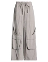 Low Classic Woman Pants Grey Size L Cotton In Gray