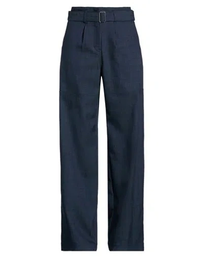Low Classic Woman Pants Navy Size S Rayon, Polyester, Triacetate In Blue