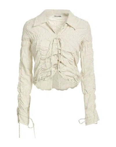 Low Classic Woman Shirt Ivory Size M Cotton In Blue