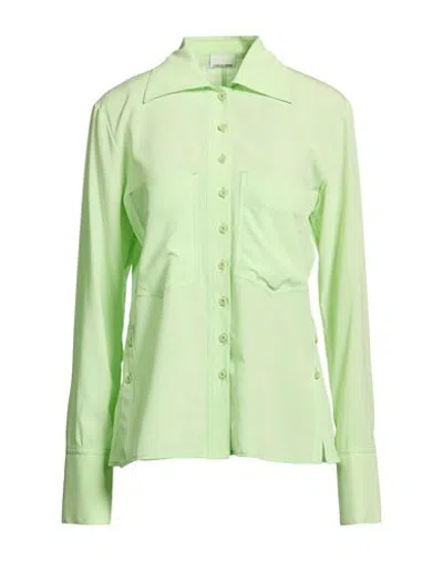 Low Classic Woman Shirt Light Green Size S Silk, Polyurethane