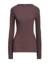 Low Classic Woman Sweater Chocolate Brown Size S Acrylic, Cotton, Nylon