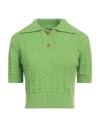 Low Classic Logo Knitted Polo Shirt In Green