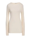Low Classic Woman Sweater Ivory Size M Acrylic, Cotton, Nylon In White