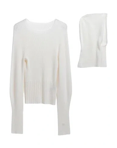 Low Classic Woman Sweater Ivory Size M Merino Wool In White