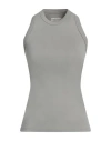 Low Classic Woman Tank Top Grey Size M/l Cotton, Elastane In Grey