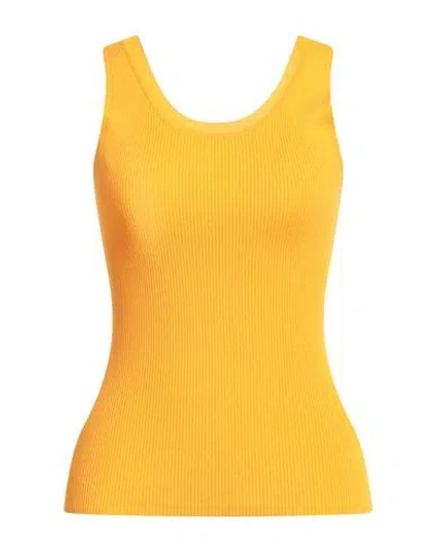 Low Classic Woman Tank Top Orange Size M Rayon, Nylon