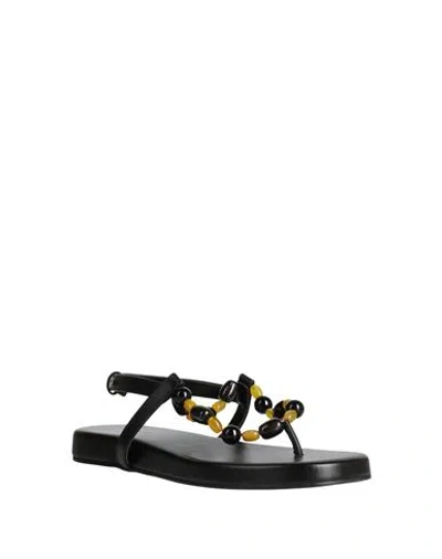 Low Classic Woman Thong Sandal Black Size 6 Textile Fibers