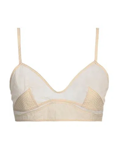 Low Classic Woman Top Beige Size L Polyester, Nylon